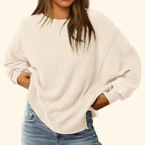 AMERICAN EAGLE big hug waffle knit crewneck Small